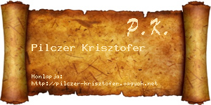 Pilczer Krisztofer névjegykártya